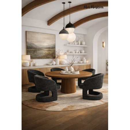 Mamaison Krzesło Shelly Czarne