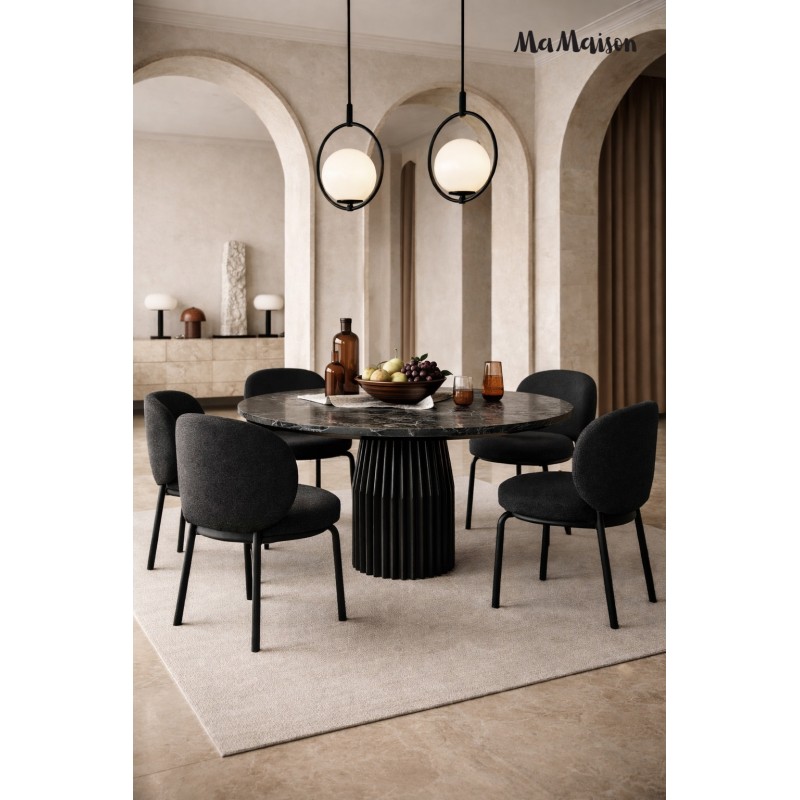 Mamaison Stół Jadalniany Levante 120      Czarny Marmur