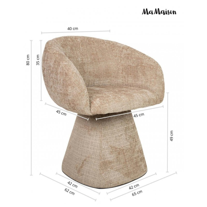 Mamaison Krzesło Pedra Beżowe