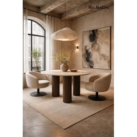 Mamaison Stół Jadalniany Ragno 120        Drewno / Marmur