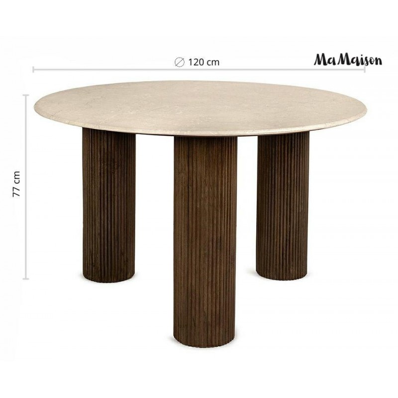 Mamaison Stół Jadalniany Ragno 120        Drewno / Marmur