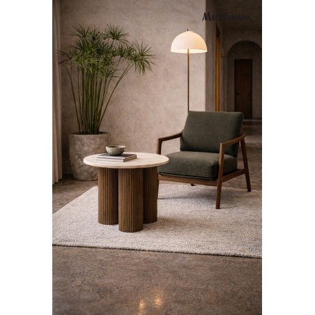 Mamaison Stolik Ragno Marmur / Drewno