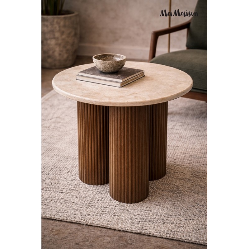 Mamaison Stolik Ragno Marmur / Drewno