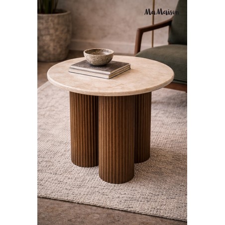 Mamaison Stolik Ragno Marmur / Drewno