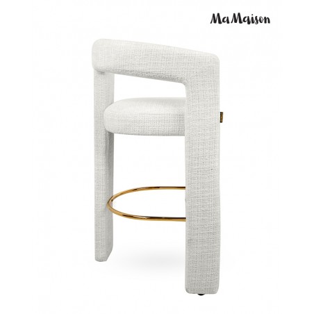 Mamaison Krzesło Barowe Logan Białe