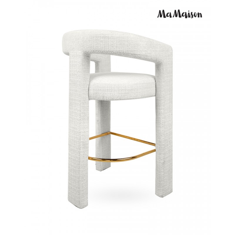 Mamaison Krzesło Barowe Logan Białe