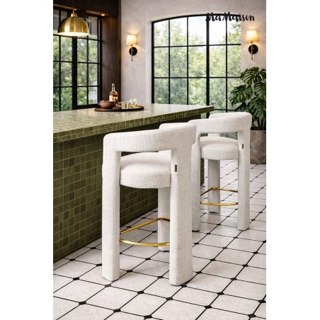 Mamaison Krzesło Barowe Logan Białe