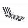 Materac ogrodowy AZURE z poduszką biało-czarny