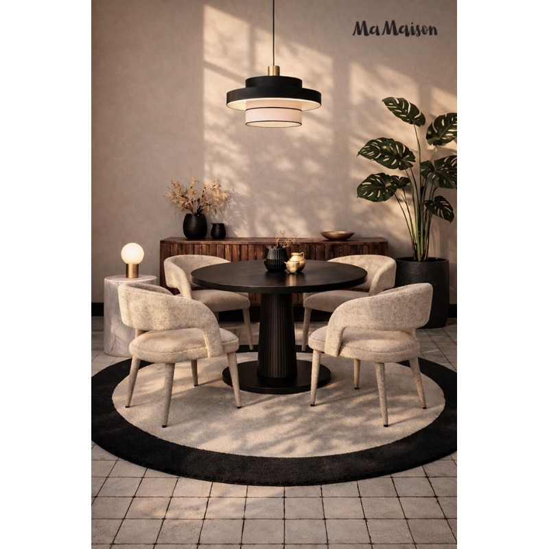 Mamaison Krzesło Iris Beżowe