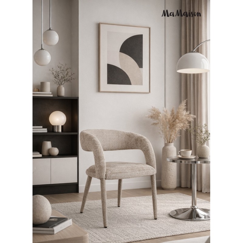 Mamaison Krzesło Iris Beżowe