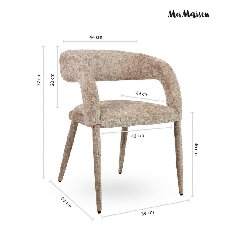 Mamaison Krzesło Iris Beżowe