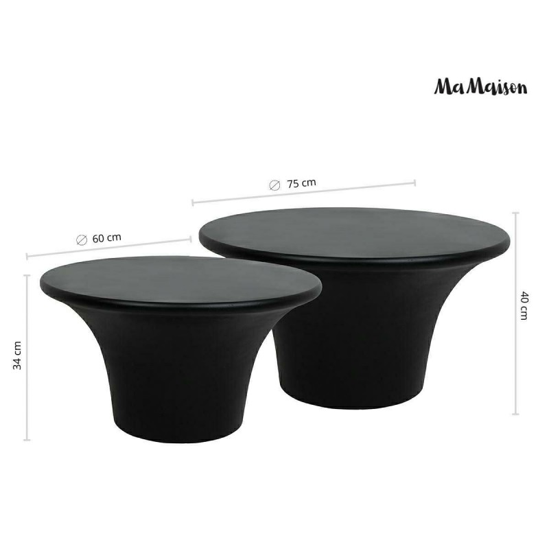 Mamaison Zestaw Stolików Kawowych Podium  Czarny