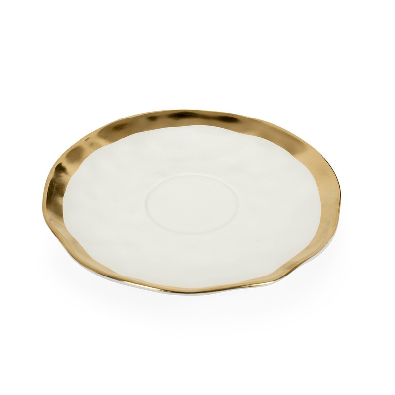 Kare Komplet 4 Filiżanek Bell             Biało-Złoty