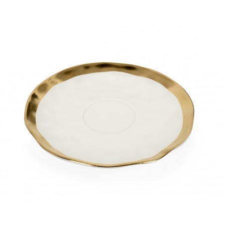 Kare Komplet 4 Filiżanek Bell             Biało-Złoty