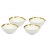 Kare Komplet 4 Misek Bell 15 Cm           Biało-Złoty