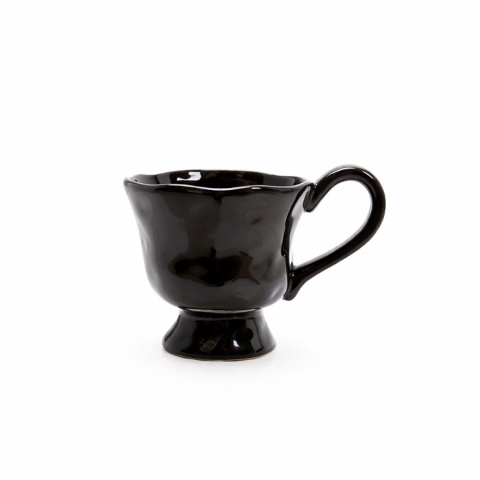 Kubek Shp Biała Róża Czarny