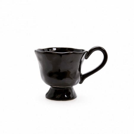 Kubek Shp Biała Róża Czarny