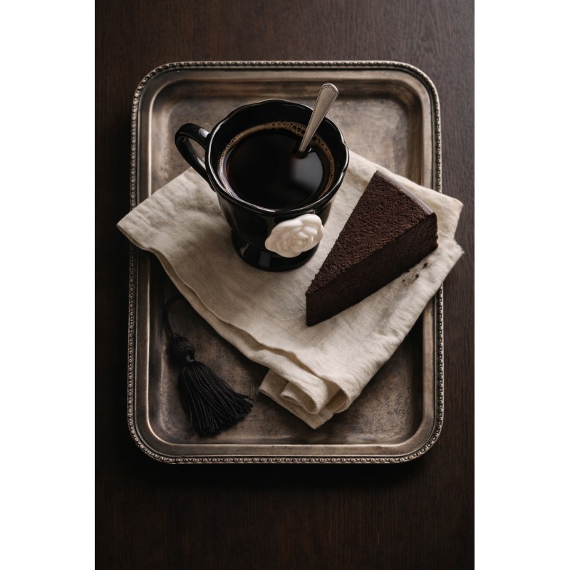 Kubek Shp Biała Róża Czarny