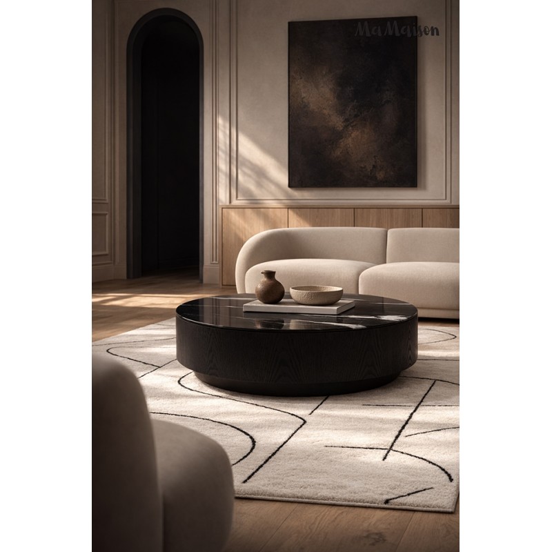 Mamaison Stolik Kawowy Lago 100 Czarny