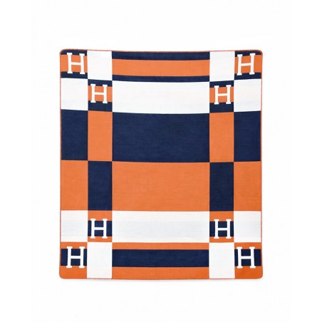 Koc Shp Paris Home Granatowy /            Pomarańczowy