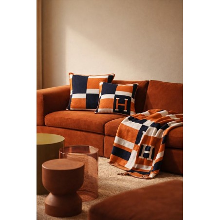 Koc Shp Paris Home Granatowy /            Pomarańczowy