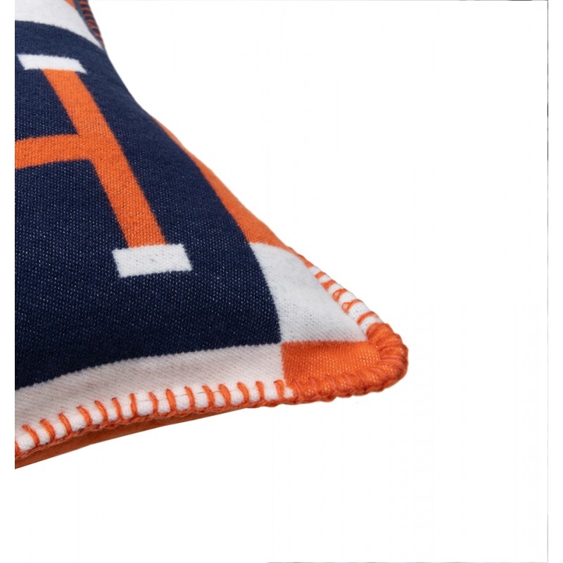 Poduszka Dekoracyjna Shp Paris Home       Granatowa / Pomarańczowa