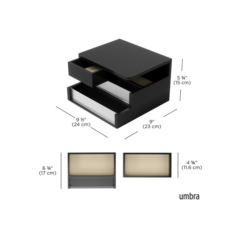 Umbra Pojemnik Do Przechowywania Malibu   Czarny