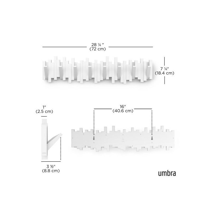 Umbra Wieszak Na Ubrania Sticks 8 Biały
