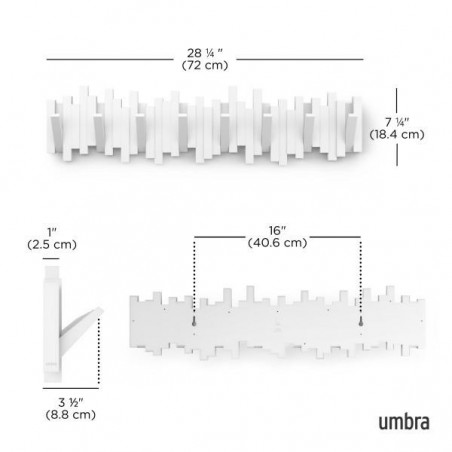 Umbra Wieszak Na Ubrania Sticks 8 Biały