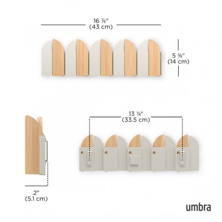 Umbra Wieszak Ścienny Saloon Beżowy