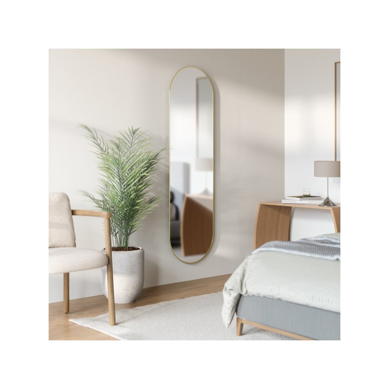 Umbra Lustro Ścienne Hubba 62 X 18 Cm     Mosiądz