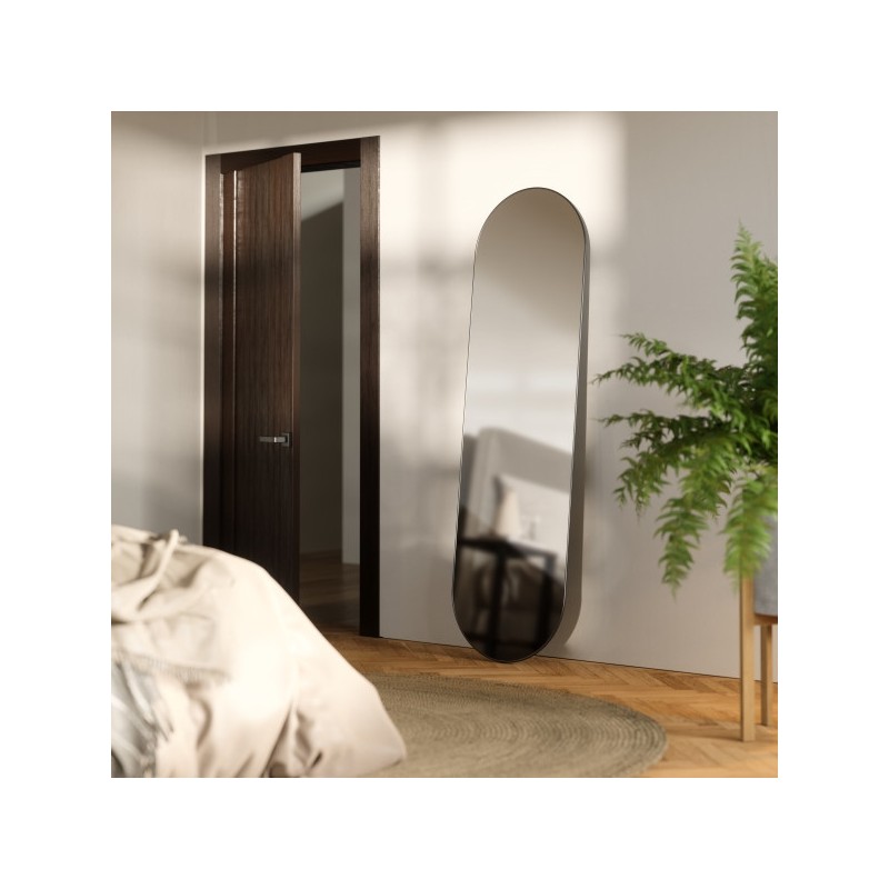 Umbra Lustro Ścienne Hubba 62 X 18 Cm     Tytan