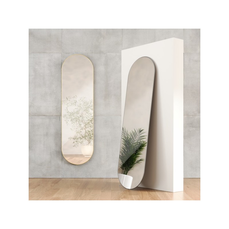 Umbra Lustro Ścienne Hubba 62 X 18 Cm     Tytan