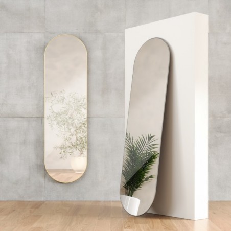 Umbra Lustro Ścienne Hubba 62 X 18 Cm     Tytan