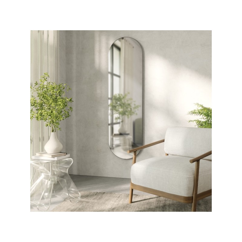 Umbra Lustro Ścienne Hubba 62 X 18 Cm     Tytan