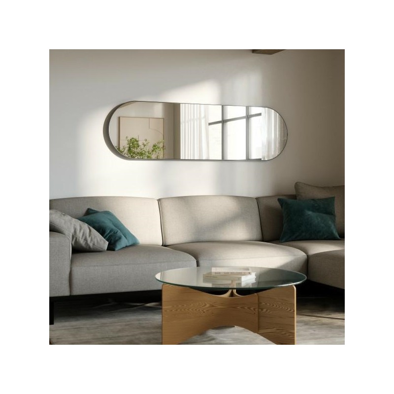 Umbra Lustro Ścienne Hubba 62 X 18 Cm     Tytan