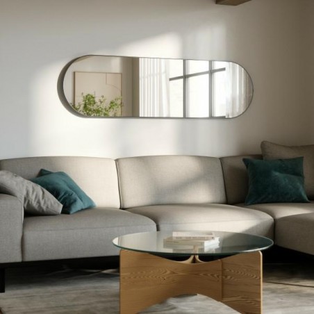 Umbra Lustro Ścienne Hubba 62 X 18 Cm     Tytan