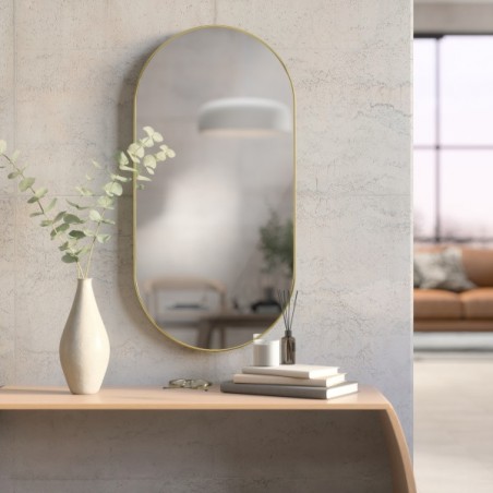 Umbra Lustro Ścienne Hubba 36 X 18 Cm     Mosiądz