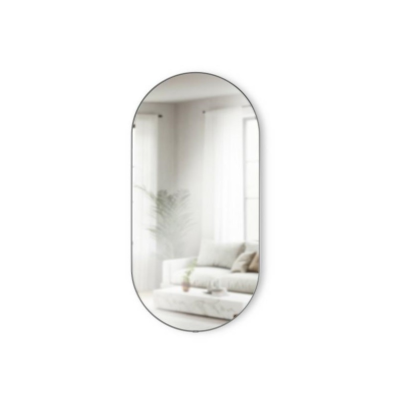 Umbra Lustro Ścienne Hubba 36 X 18 Cm     Tytan