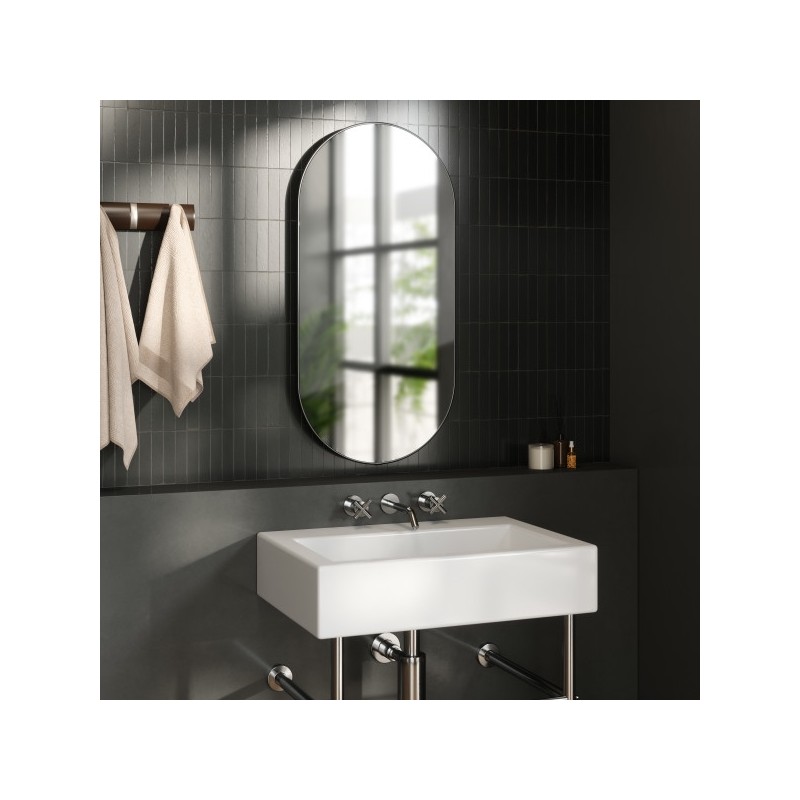 Umbra Lustro Ścienne Hubba 36 X 18 Cm     Tytan