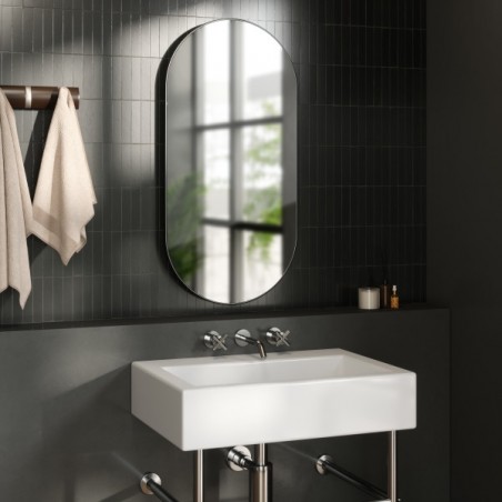 Umbra Lustro Ścienne Hubba 36 X 18 Cm     Tytan