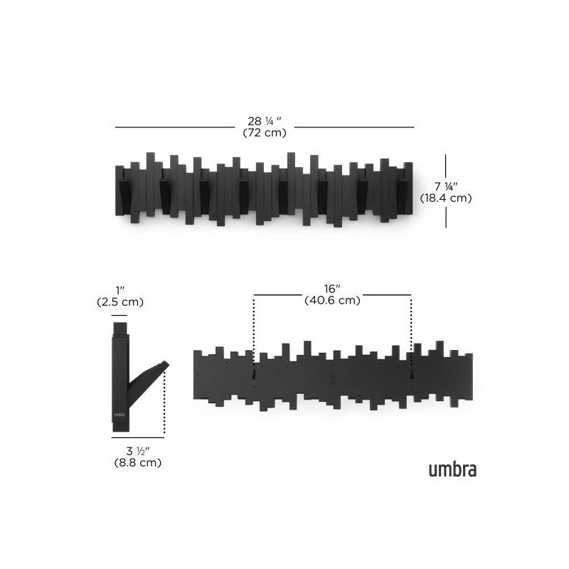Umbra Wieszak Na Ubrania Sticks 8 Czarny