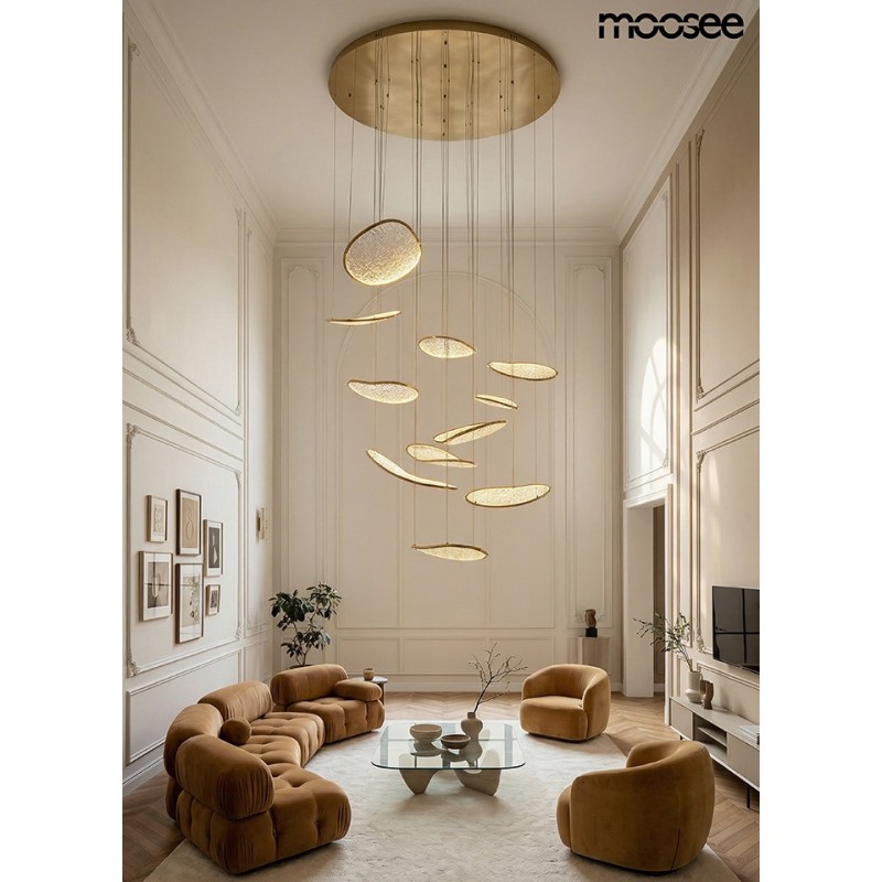 Moosee Lampa Wisząca Medusa Złota
