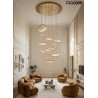 Moosee Lampa Wisząca Medusa Złota