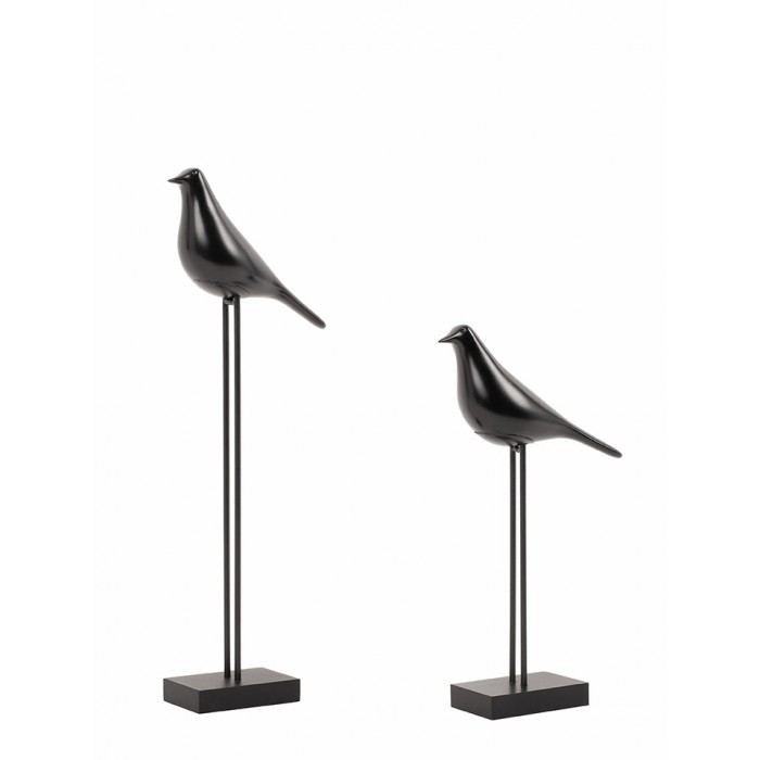 Zestaw 2 Dekoracji Shp Birdy Czarna