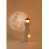 Lampka Nocna Z Projektorem Shp            Lighthouse Biało-Złota