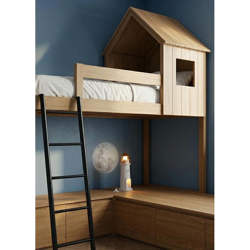 Lampka Nocna Z Projektorem Shp            Lighthouse Biało-Złota