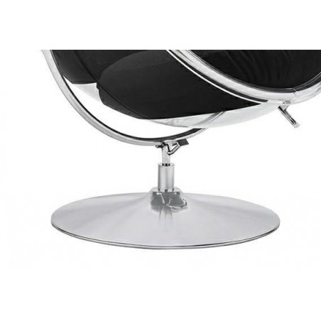 Fotel Bubble Stand 2 Poduszka Czarna - Akryl, Chrom, Wełna