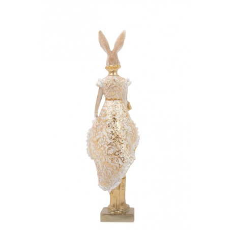 Figurka Dekoracyjna Shp Rabbit Beżowa /   Złota