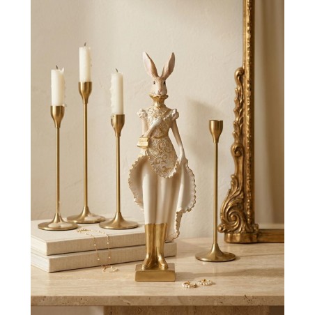 Figurka Dekoracyjna Shp Rabbit Beżowa /   Złota